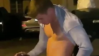 Dude is so horny anyone can suck his dick