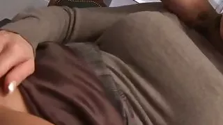 Secretary licks up cum creampie off glass