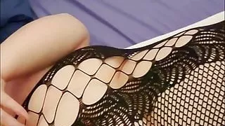 BBW Hot wife teases you in black lingerie