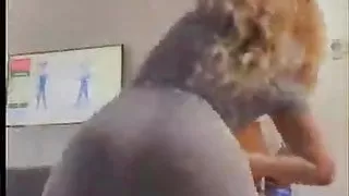 My step mom exercising