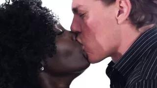 Black lingerie model riding photographer’s cock