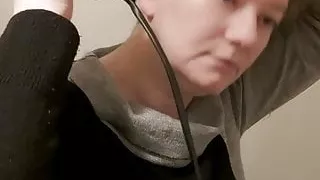 Mistress Ravenia is drying her hair