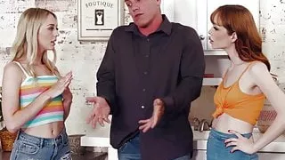 Lily Larimar & Aliya Brynn shares Derrick Pierce's big cock