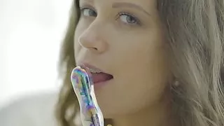 Pretty Mila K Gives Herself A Powerful Orgasm With Her Toy!