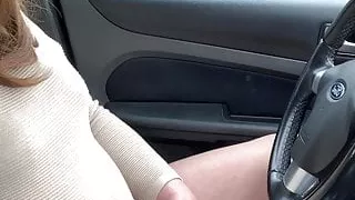 Horny carpark wank part 2