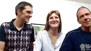 Stupid German Cuckold let his Anorexic wife Fuck Stranger