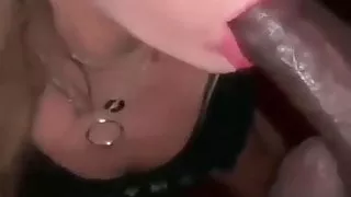 A Tunisian girl giving a blowjob to a French BBC