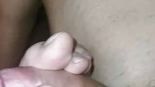 Natural toenails footjob