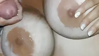 Cum On wife’s big Tits Cumpilation