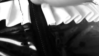 PVC Sissy Maid locked on