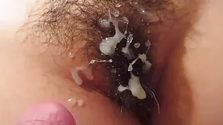 Hairy Pussy Cumshot