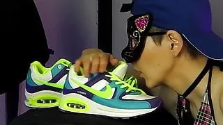 Sneakers fetish - Emily loves her Nike very much!