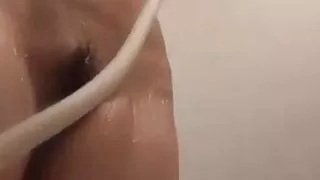 Taking a shower scene.