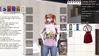 My Lust Wish SFM Hentai game Ep.2 College girl naked shower