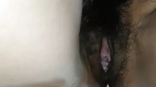 Doggystyle bareback with hairy Latina