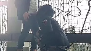 CrazyFetishCouple – Public piss and fuck in the parking garage