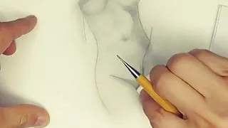 Stepsister's Nude Body Drawing x16
