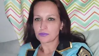 Busty Brunette Smoking Fetish