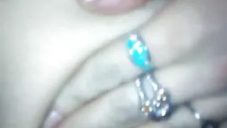 Teasing her wet pussy