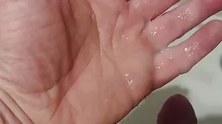 Cumshot in the shower