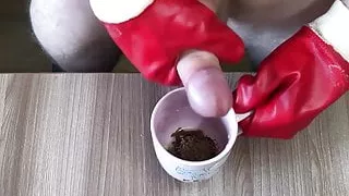 Morning coffee with cum