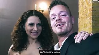 REAL ONLINE SEXDATE - German couple on romantic date – big tits