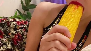 Mukbang, food ass to mouth - Little Nika