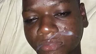 MUST WATCH: House girl’s (maid) first facial, cum slut