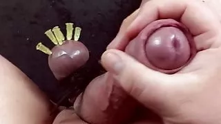 Testicle Skewering Cumshot - 7 Needles in Balls Extreme CBT