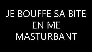 je bouffe sa bite en me masturbant