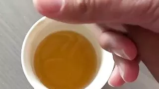 Special cup of tea for workmate - nice piss with cream