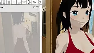 Roshutsu SFM Hentai game Ep.1 exhibitionist Japanese girl