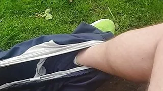 Handjob in the park