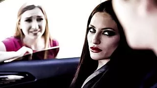 Couple Picks Up Hitchhiker and Has Threesome