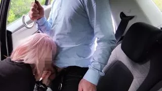 Dogging my wife in public car park and she jerks off voyeur