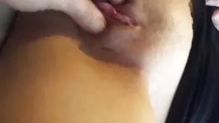 playing with wife’s big pussy, pussy lips, big clit fingering