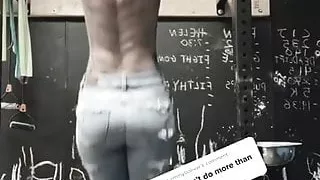 Female muscle back workout