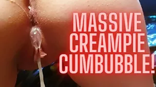 Messiest Creampie Ever! With Huge Cum Bubble!