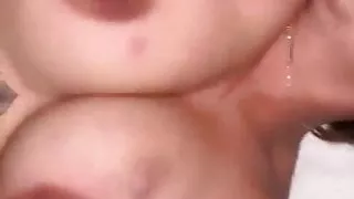 Amateur Busty Latina step mom, big tits jiggling