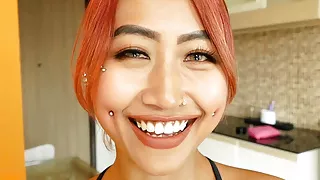 Kinky amateur Asian teen Fang blowjob and sex on camera