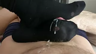 Sockjob wirh big cumshot