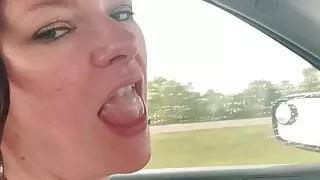 Stacey eating cum