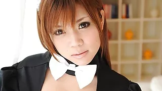 Japanese maid Nene Azami is a kinky girl, uncensored