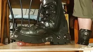 Erotic cock stomping with New Rock boots