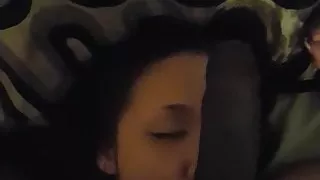 Sri Lankan girl sucking a huge cock