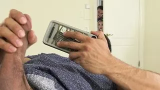 Jerking off to gay porn and getting caught