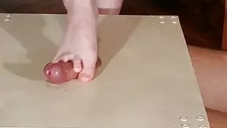 Domina bare feet cock stomping & footjob pt1