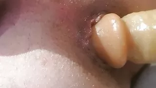 My tight ass close up with dildo