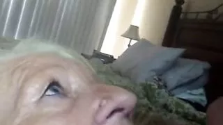 My new granny gets cum in mouth