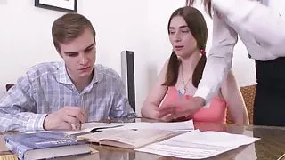 TeenMegaWorld - Naughty college girl tries on sexy outfit